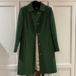 J. Crew Green Lady Day Wool Blend Coat 6P